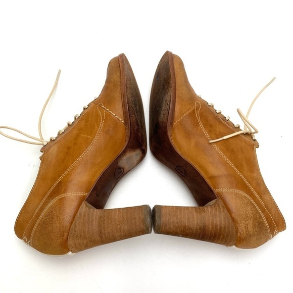 TIMBERLAND Boot Company Marge Leather Lace Up Heeled Oxford Bootie National tan - Picture 10 of 13